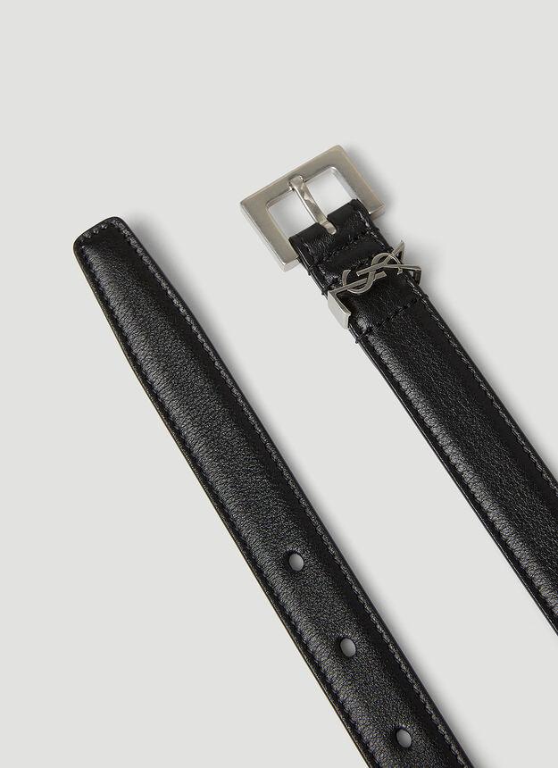 YSL Logo Belt in Black商品第3张图片规格展示