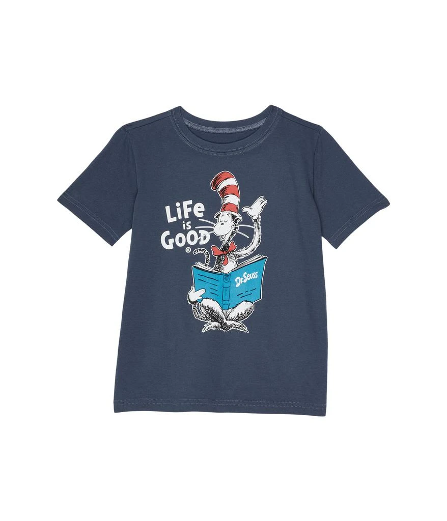 商品Life is Good|Cat In The Hat Reading Short Sleeve Crusher™ Tee (Toddler/Little Kids/Big Kids),价格¥102,第1张图片