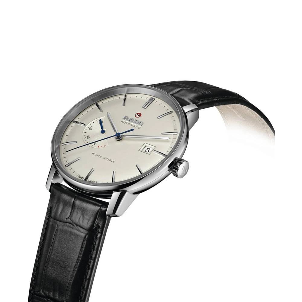 商品Rado|Men's Coupole Classic Automatic Black Leather Strap Watch 41mm,价格¥13098,第2张图片详细描述