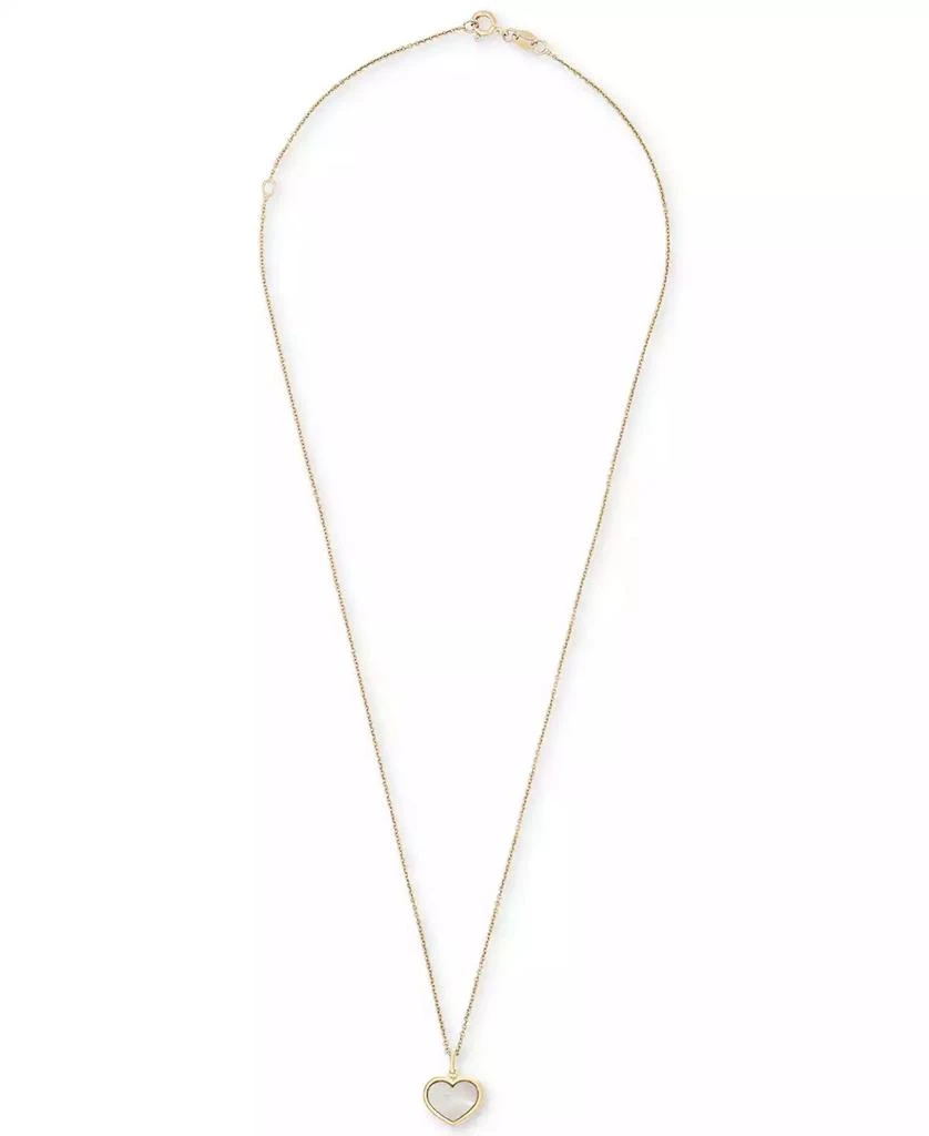 商品Macy's|Mother of Pearl Heart Pendant Necklace in 14k Gold-Plated Sterling Silver, 16" + 2" extender,价格¥1504,第3张图片详细描述