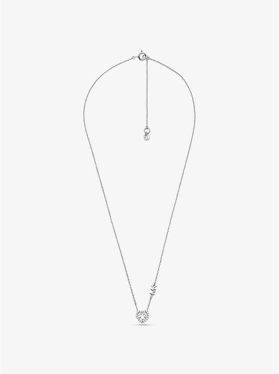 商品Michael Kors|Sterling Silver Pavé Heart Necklace,价格¥936,第4张图片详细描述