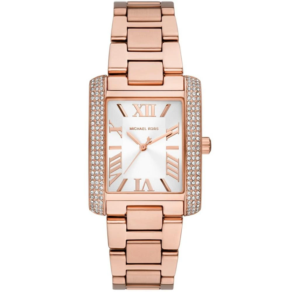 商品Michael Kors|Women's Emery Three Hand Rose Gold-Tone Stainless Steel Bracelet Watch 40mm,价格¥1052,第1张图片