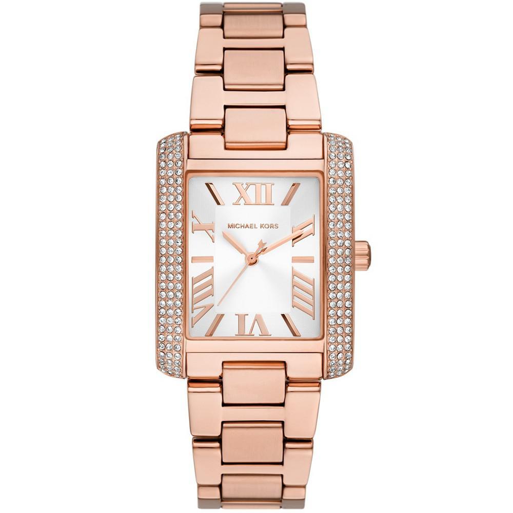 商品Michael Kors|Women's Emery Three Hand Rose Gold-Tone Stainless Steel Bracelet Watch 40mm,价格¥917,第1张图片