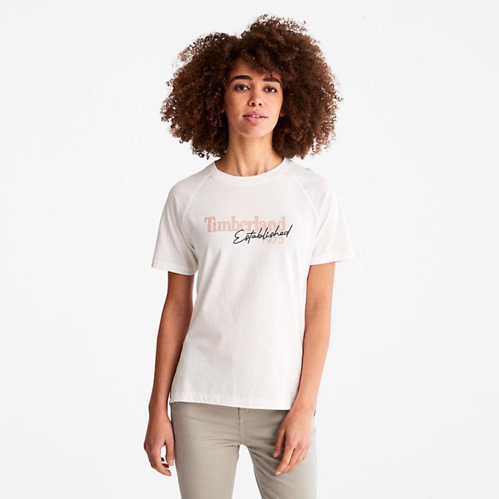 商品Timberland|Raglan-sleeve Logo T-Shirt for Women in White,价格¥116,第1张图片