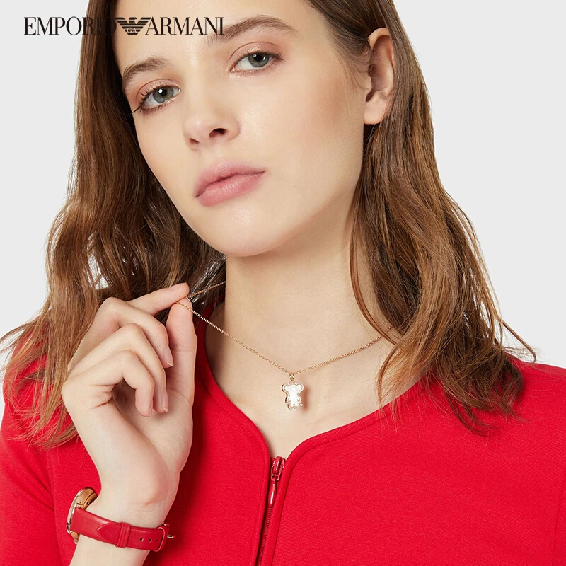 EMPORIO ARMANI 阿玛尼女士项链 萌宠项链女 送女友礼物 EG3424221 玫瑰金色 商品