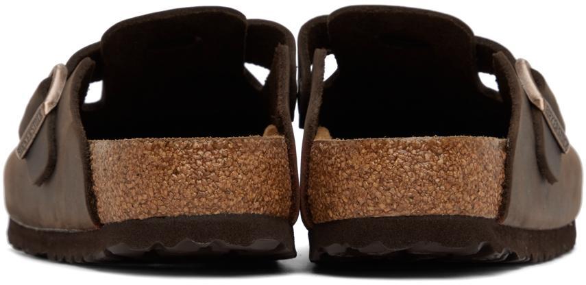 商品Birkenstock|Brown Soft Footbed Boston Clogs,价格¥1351,第4张图片详细描述