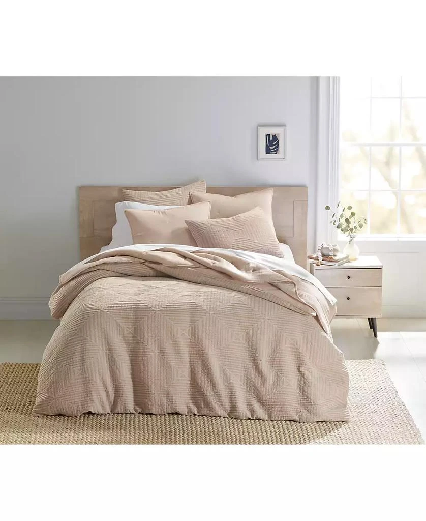 Concentric Square Matelassé 3-Pc. Duvet Cover Set, Full/Queen, Exclusively at Macy’s 商品