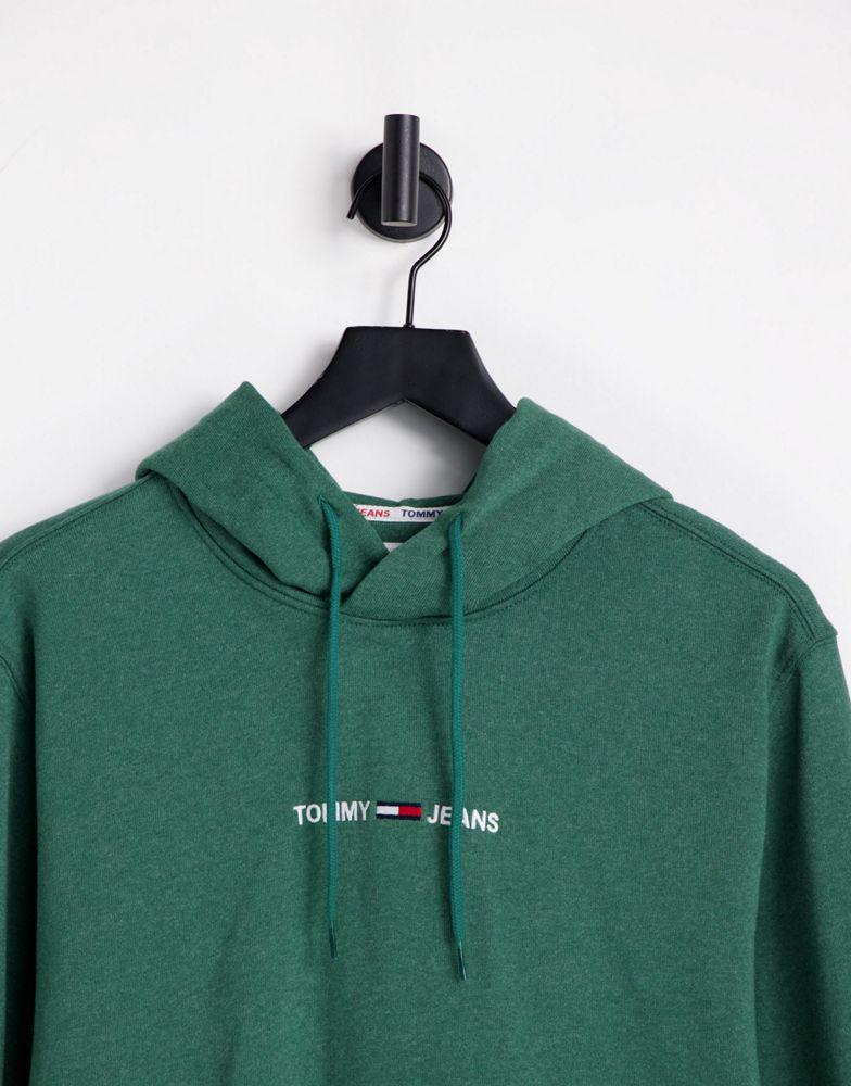 Tommy Jeans straight logo hoodie in green商品第4张图片规格展示