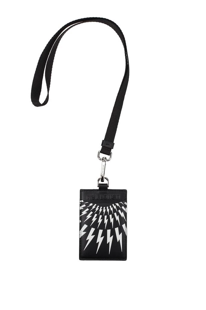 商品Neil Barrett|Document holders badge Leather Black,价格¥828,第1张图片