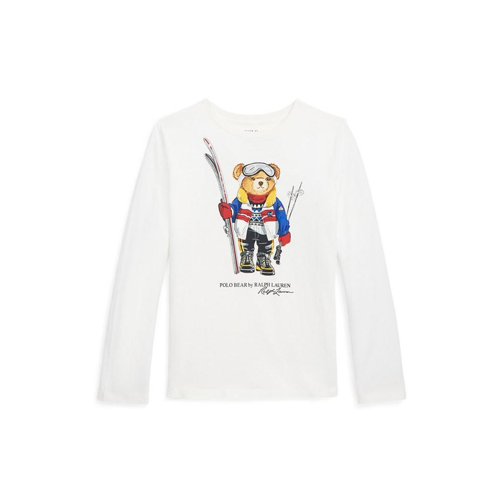 商品Ralph Lauren|Big Girls Polo Bear Cotton T-shirt,价格¥274,第1张图片