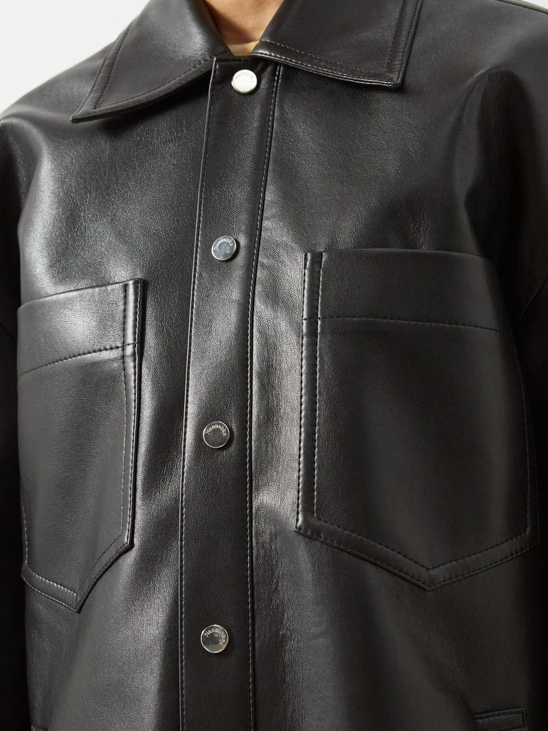 商品Nanushka|Kiora regenerated-leather blend overshirt,价格¥3627,第3张图片详细描述