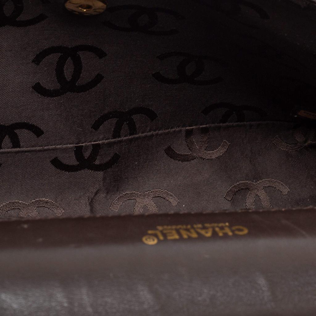 Chanel Dark Brown Quilted Leather Wild Stitch Surpique Flap Bag商品第9张图片规格展示
