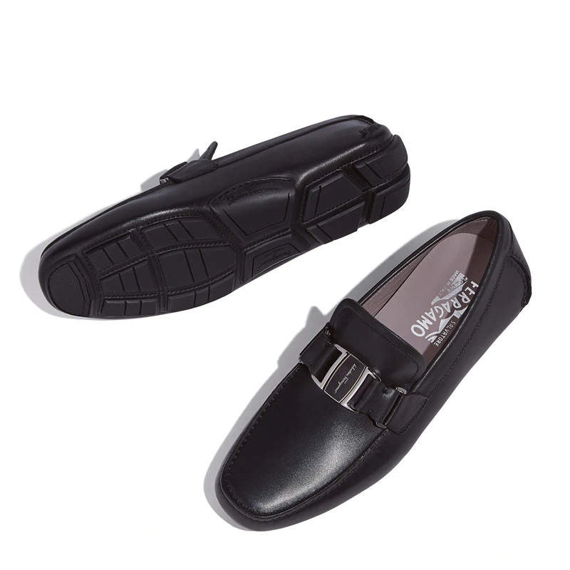 Salvatore Ferragamo 菲拉格慕 男士黑色牛皮驾车鞋 02-B166-698888 商品