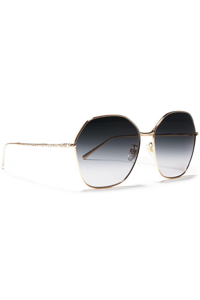 商品Givenchy|Hexagon-frame crystal-embellished gold-tone sunglasses,价格¥1757,第5张图片详细描述