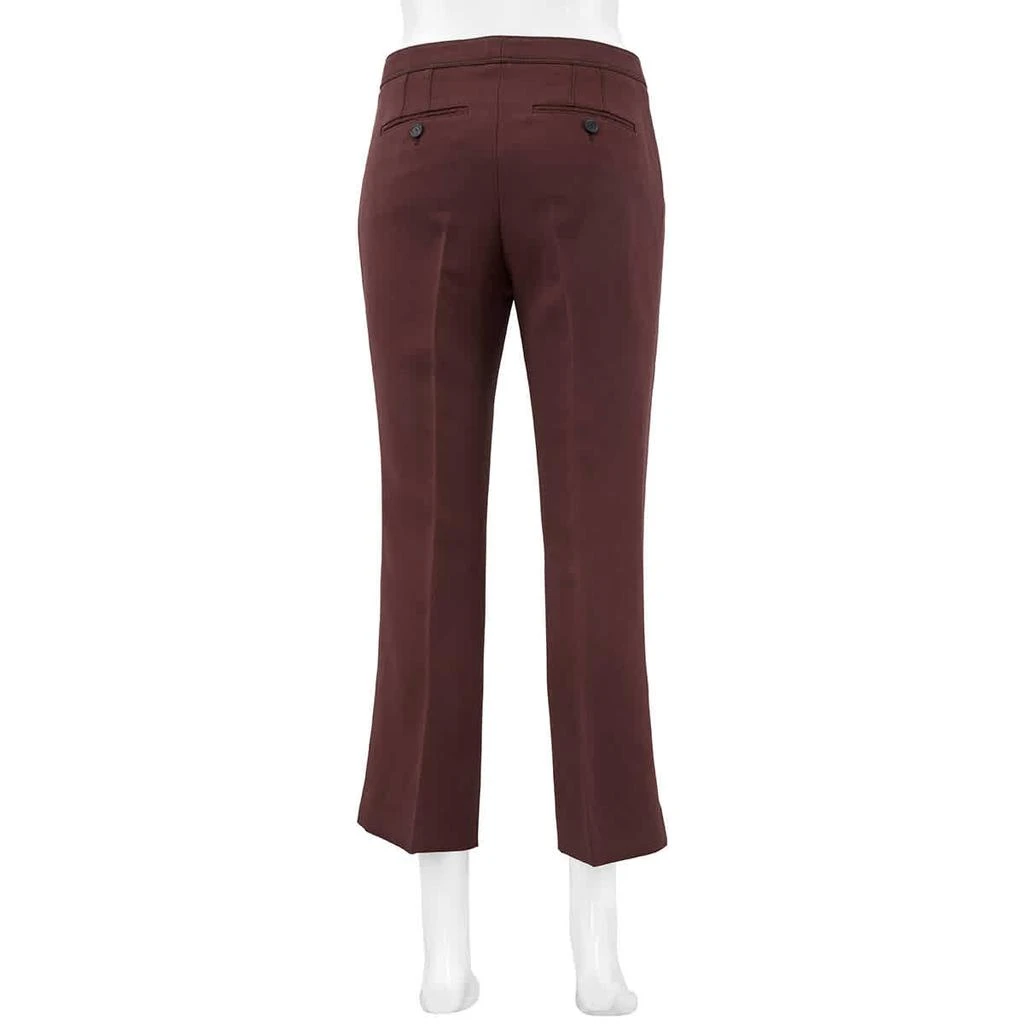 商品Burberry|Burberry Deep Burgundy Wool Silk Cropped Trouser, Waist Size 34,价格¥1116,第3张图片详细描述