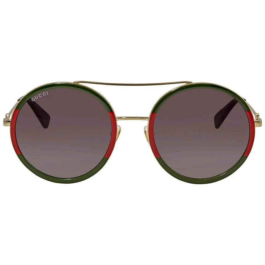 商品Gucci|Green Gradient Round Ladies Sunglasses GG0061S 003 56,价格¥1449,第1张图片