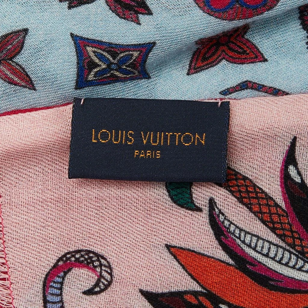 商品[二手商品] Louis Vuitton|Louis Vuitton Multicolor Printed Wool Fringed Scarf,价格¥2280,第5张图片详细描述