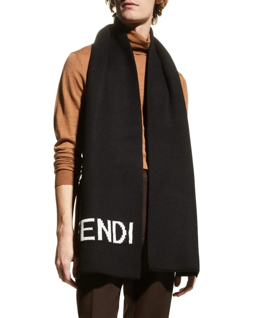 商品Fendi|Men's Sciarpa Logo Wool Scarf,价格¥2062,第1张图片