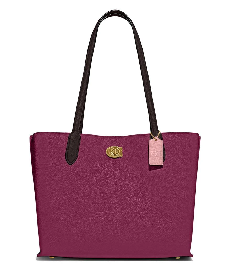 商品Coach|Color-Block Leather with Coated Canvas Signature Interior Willow Tote,价格¥2599,第1张图片