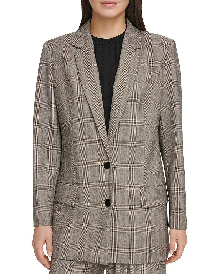 商品DKNY|Two Button Plaid Blazer,价格¥416,第1张图片详细描述