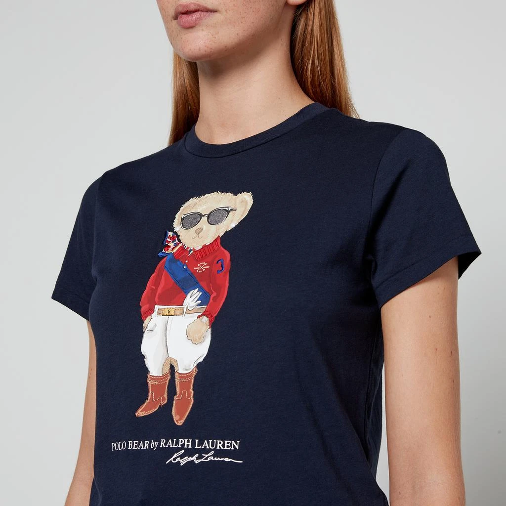 商品Ralph Lauren|Polo Ralph Lauren Embellished Bear Cotton-Jersey T-Shirt,价格¥846,第4张图片详细描述