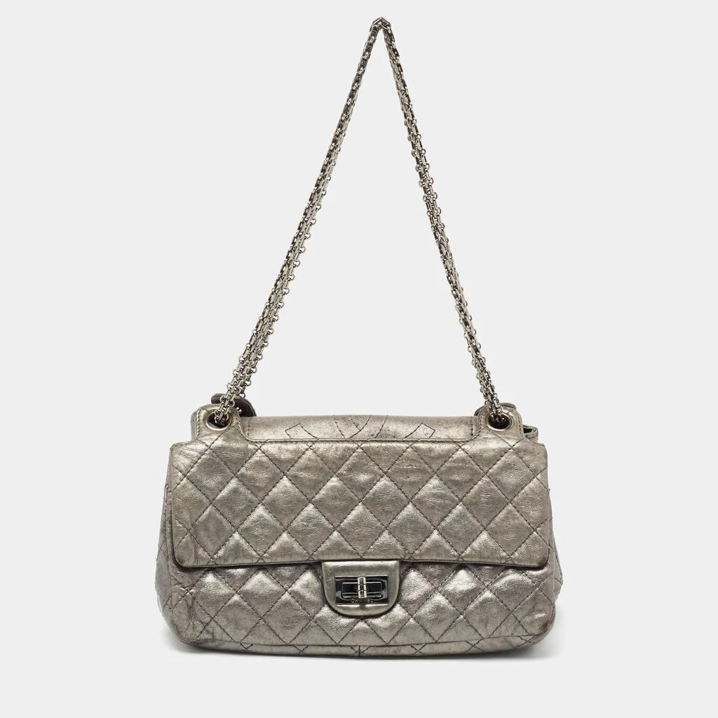 商品[二手商品] Chanel|Chanel Metallic Grey Quilted Leather Reissue Accordion Flap Bag,价格¥20960,第1张图片