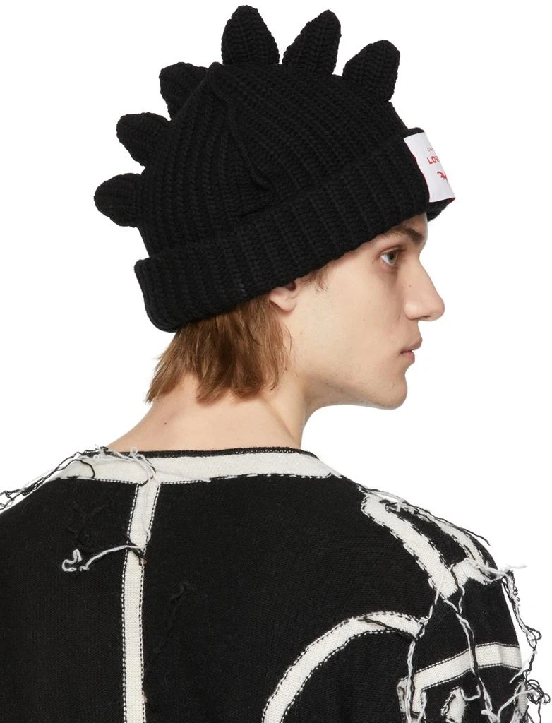 商品Charles Jeffrey Loverboy|Black Wool Chunky Spikes Beanie,价格¥1784,第3张图片详细描述