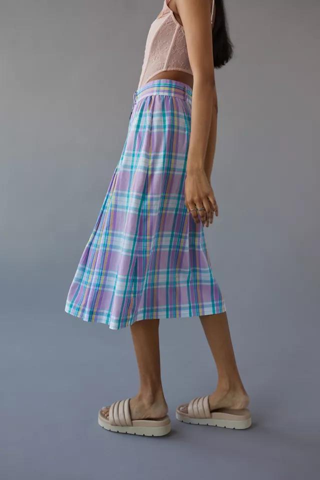 Urban Renewal Vintage Plaid Cotton Midi Skirt商品第5张图片规格展示