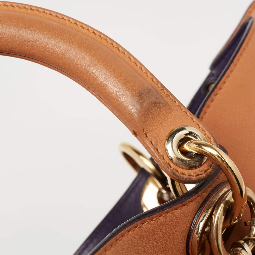 Dior Brown Leather Large Diorissimo Shopper Tote商品第6张图片规格展示