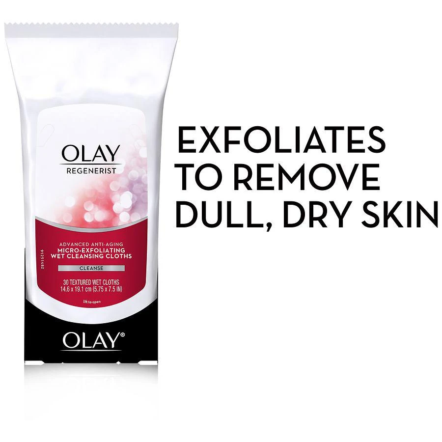 商品Olay|Regenerist Micro-Exfoliating Wet Cleansing Cloths Fresh & Clean,价格¥75,第2张图片详细描述