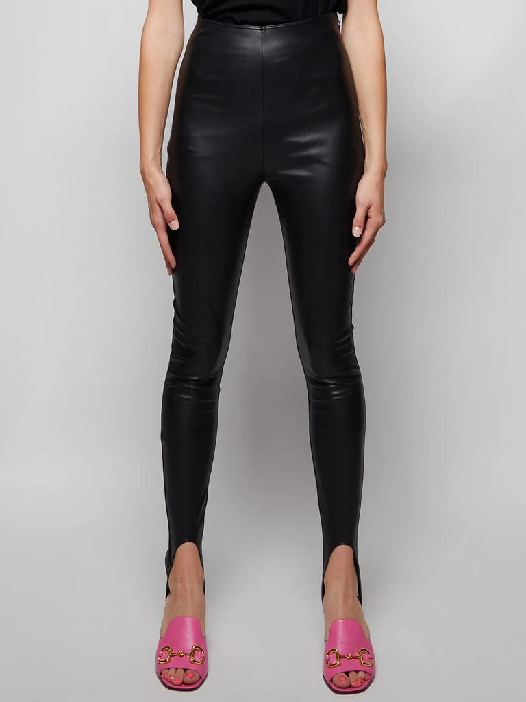 商品Wolford|X Amina Muaddi Vegan Leather Stirrup Black,价格¥2023,第5张图片详细描述