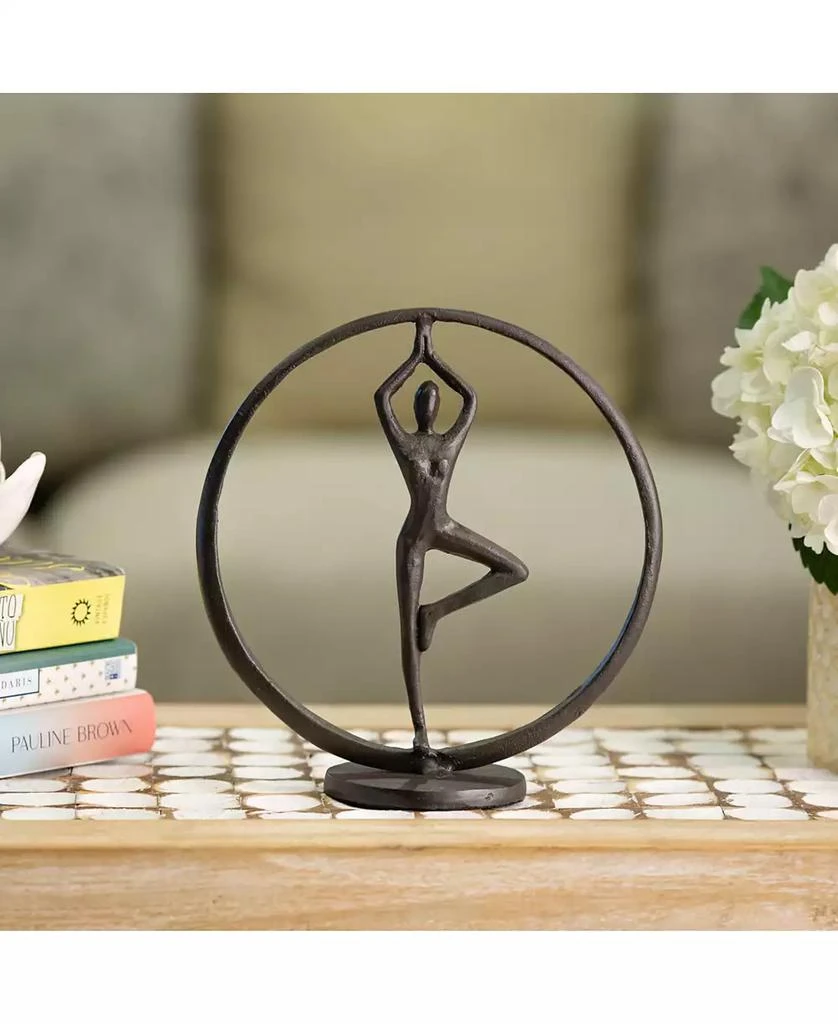 商品Danya B|Yoga Tree Circle Cast Iron Sculpture,价格¥346,第4张图片详细描述