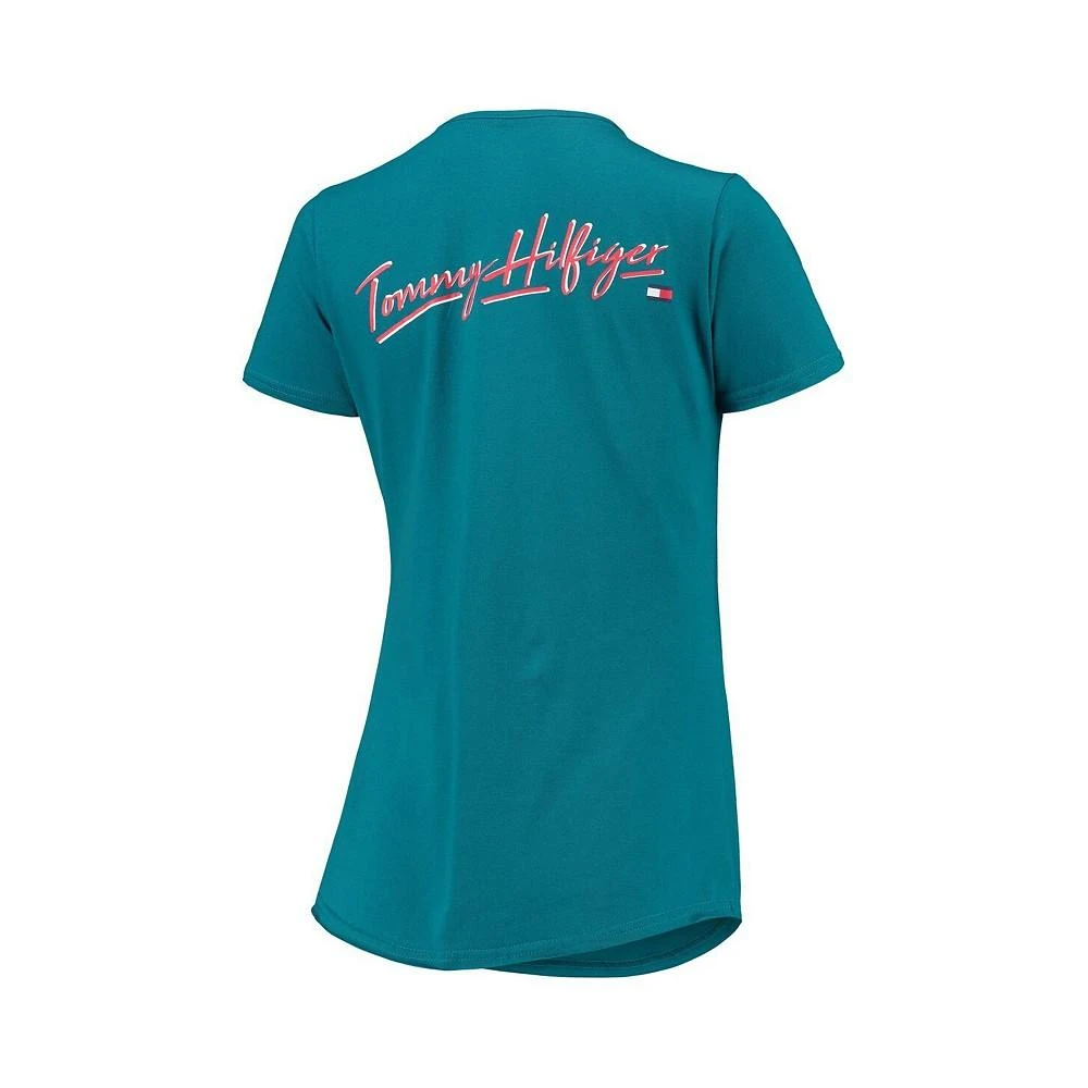 商品Tommy Hilfiger|Women's Teal Jacksonville Jaguars Riley V-Neck T-shirt,价格¥262,第3张图片详细描述