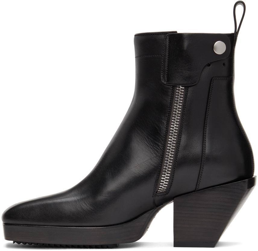 商品Rick Owens|Black Heeled Silver Boots,价格¥5849,第5张图片详细描述