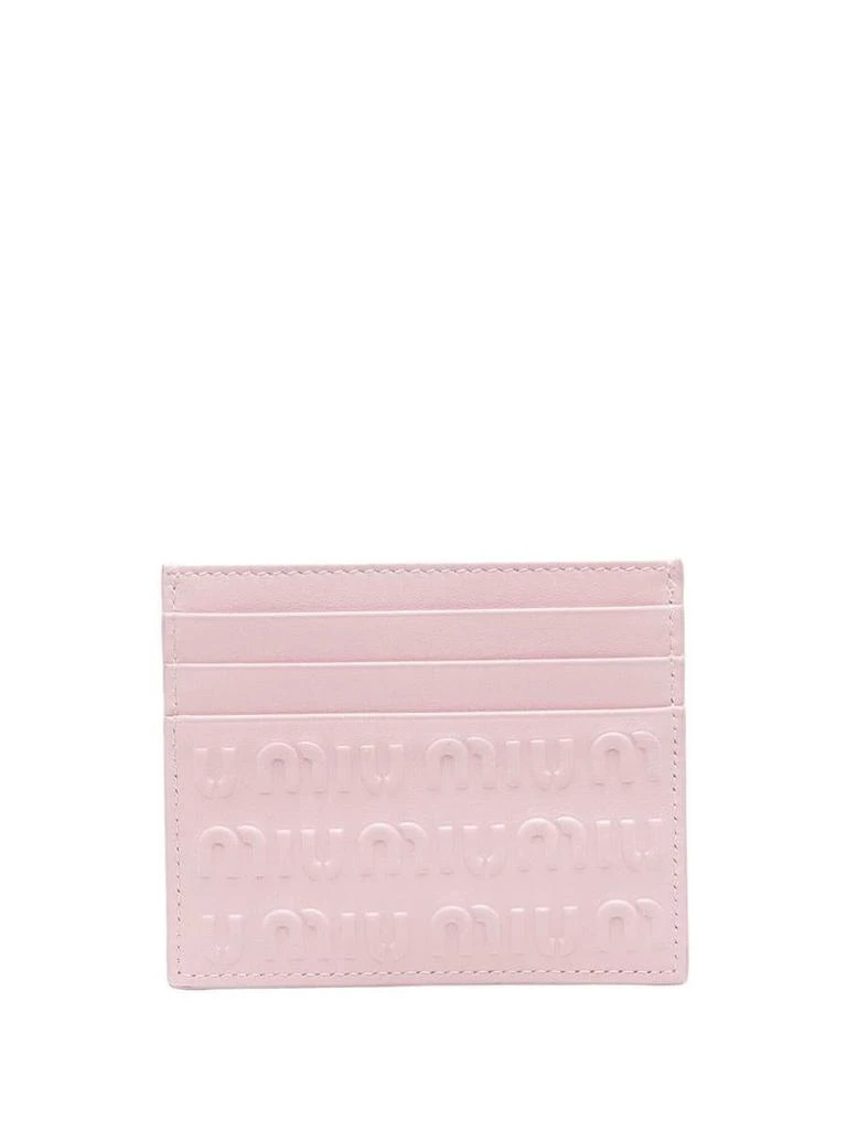 商品Miu Miu|MIU MIU logo-plaque card holder,价格¥2439,第2张图片详细描述