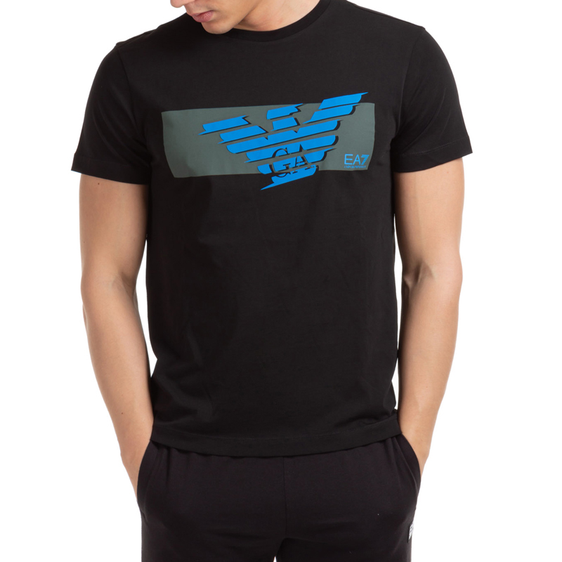 Emporio Armani 安普里奥 阿玛尼 男士黑色印花短袖T恤 3HPT48-PJT3Z-1200商品第3张图片规格展示