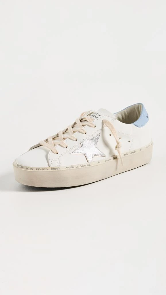 商品Golden Goose|Golden Goose 星星皮革高鞋面和鞋跟层压星星运动鞋,价格¥4496,第1张图片