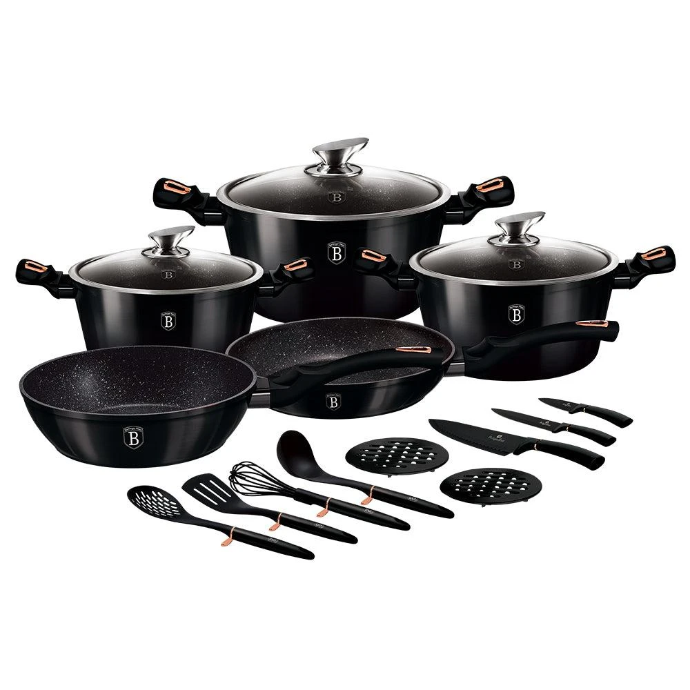 商品Berlinger Haus|17-Piece Kitchen Cookware Set,价格¥1343,第1张图片