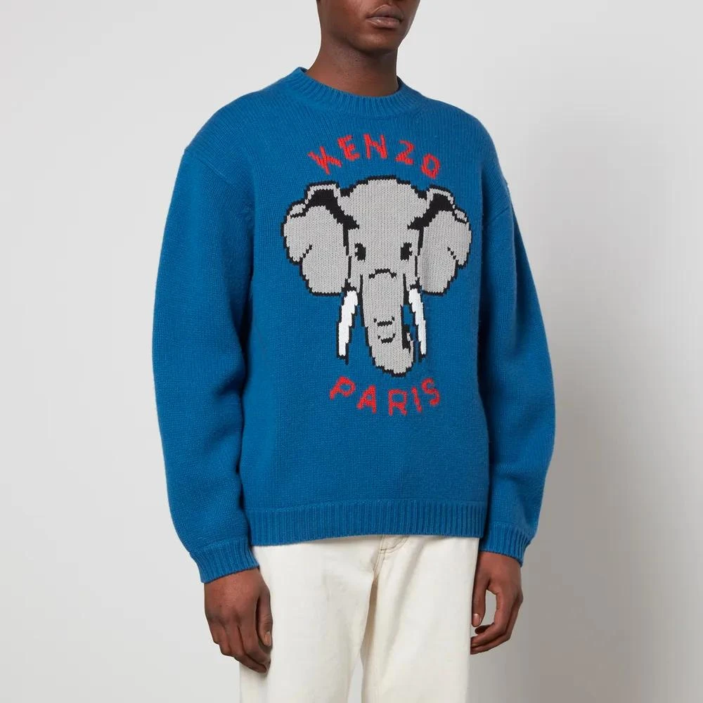 商品Kenzo|男式 针织大象图案 羊毛衫,价格¥1465,第1张图片