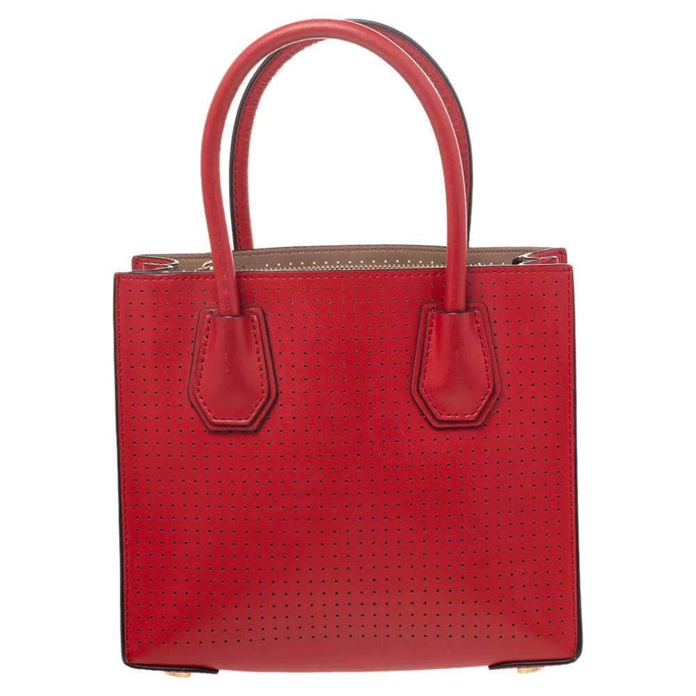 商品[二手商品] Michael Kors|Michael Kors Red Perforated Leather Mini Mercer Tote,价格¥1140,第4张图片详细描述