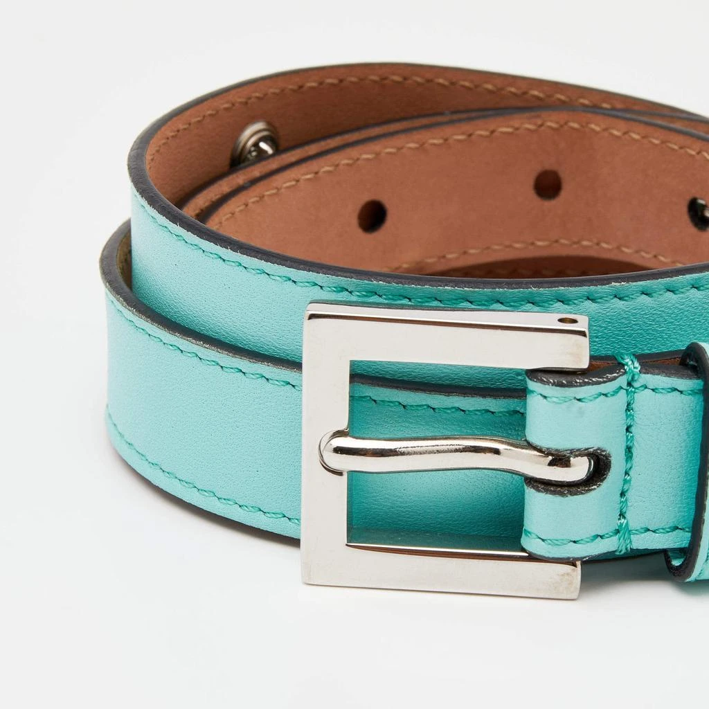 商品[二手商品] Fendi|Fendi Turquoise Blue Leather Buckle Belt 95 CM,价格¥944,第2张图片详细描述