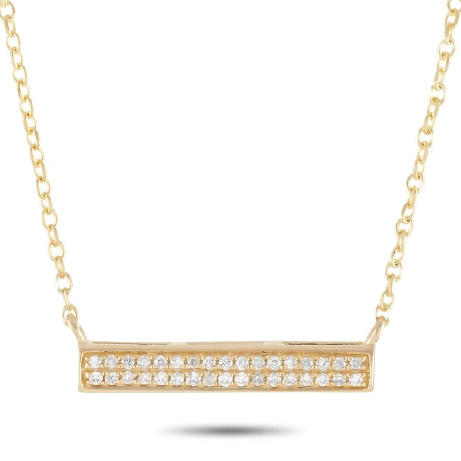 商品LB Exclusive|14K Yellow Gold 0.15ct Diamond Bar Necklace,价格¥2473,第1张图片