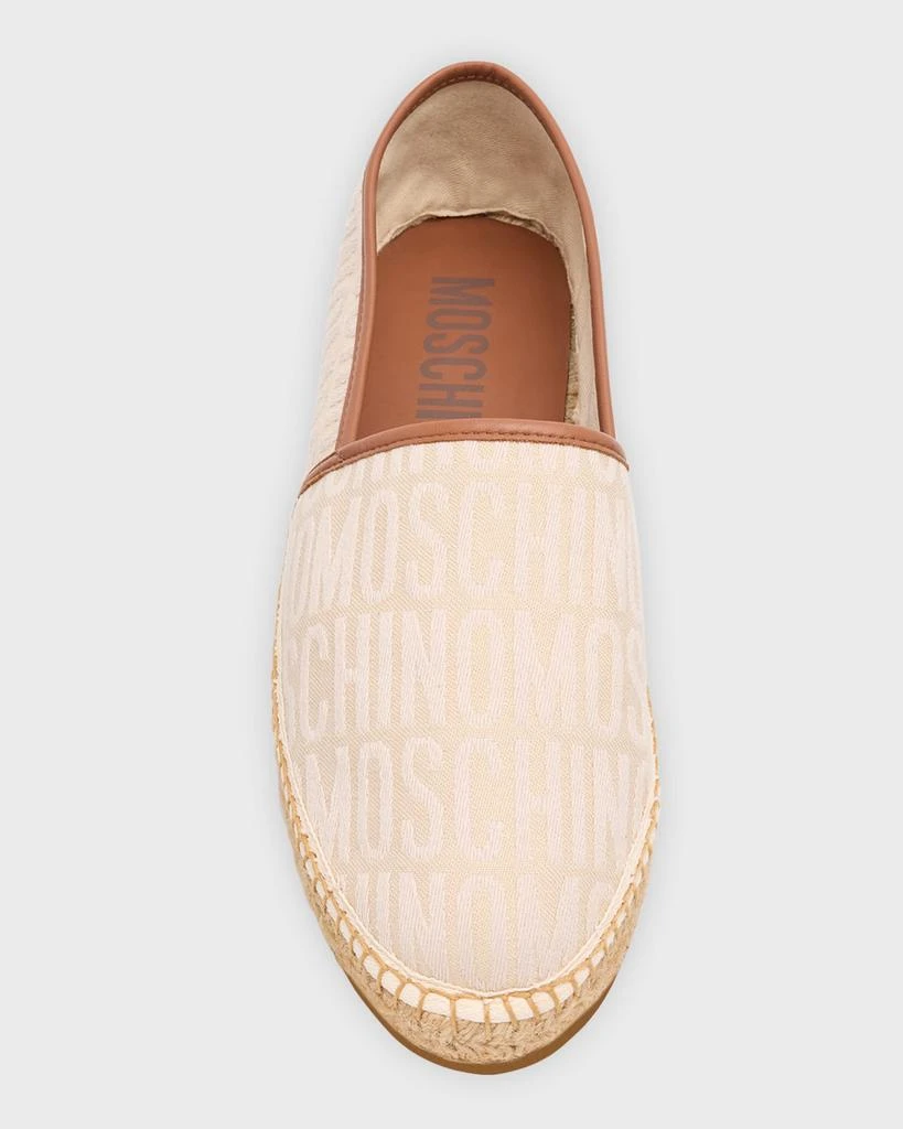 商品Moschino|Men's Canvas Jacquard Logo Espadrilles,价格¥2733,第5张图片详细描述