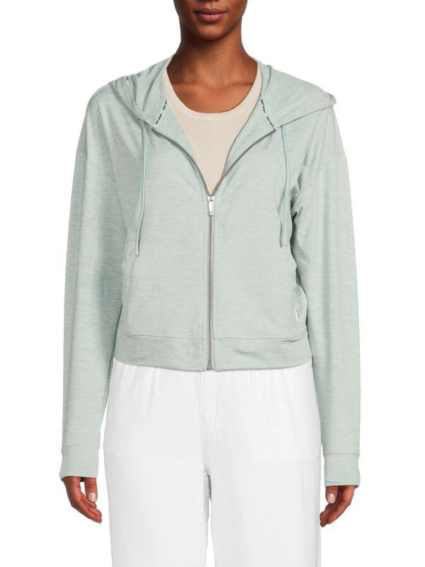 商品DKNY|Drop Shoulder Zip Front Hoodie,价格¥320,第1张图片
