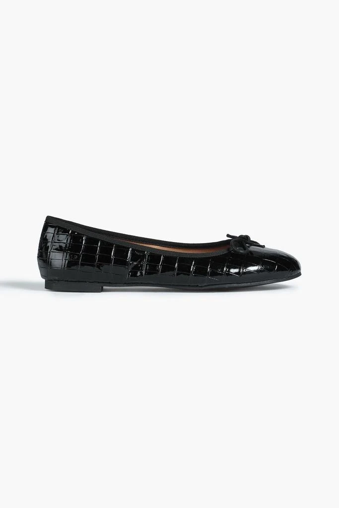 商品French Sole|Amelia croc-effect patent-leather ballet flats,价格¥811,第1张图片