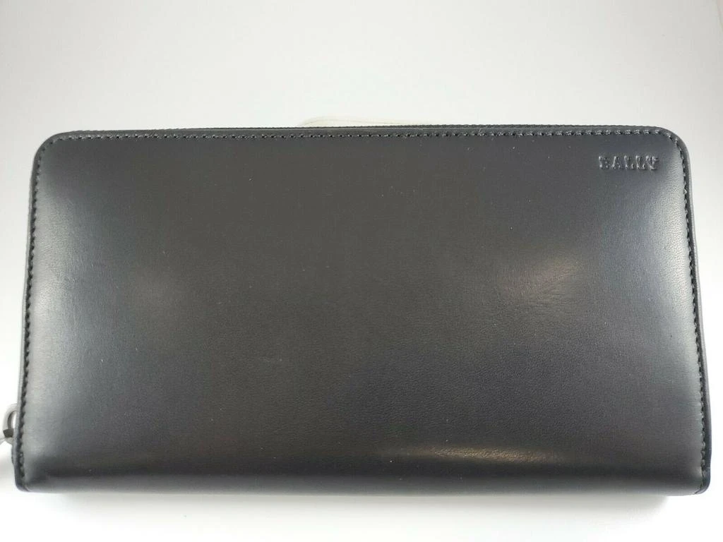 商品Bally|Bally Tallen Men's 6218189 Black Leather Zippered Long Wallet,价格¥1711,第1张图片