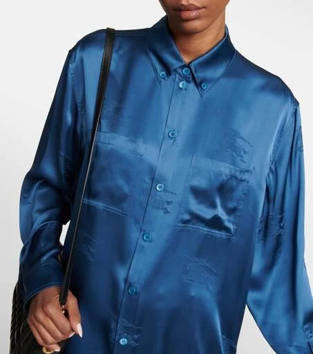商品Burberry|Equestrian Knight真丝衬衫,价格¥17776,第4张图片详细描述
