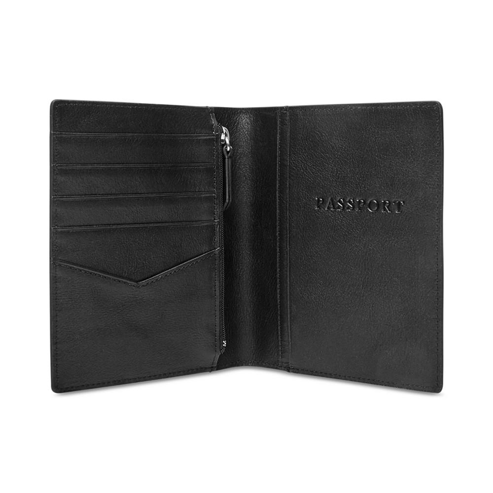 Men's Leather Embossed Passport Case商品第2张图片规格展示