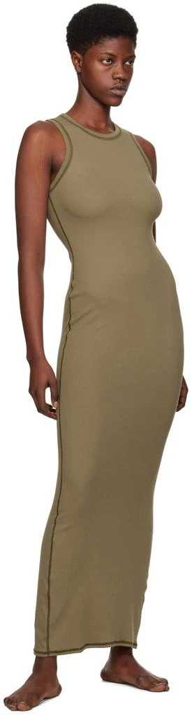 商品SKIMS|绿色 Cotton Rib Sleeveless 连衣裙,价格¥1085,第4张图片详细描述