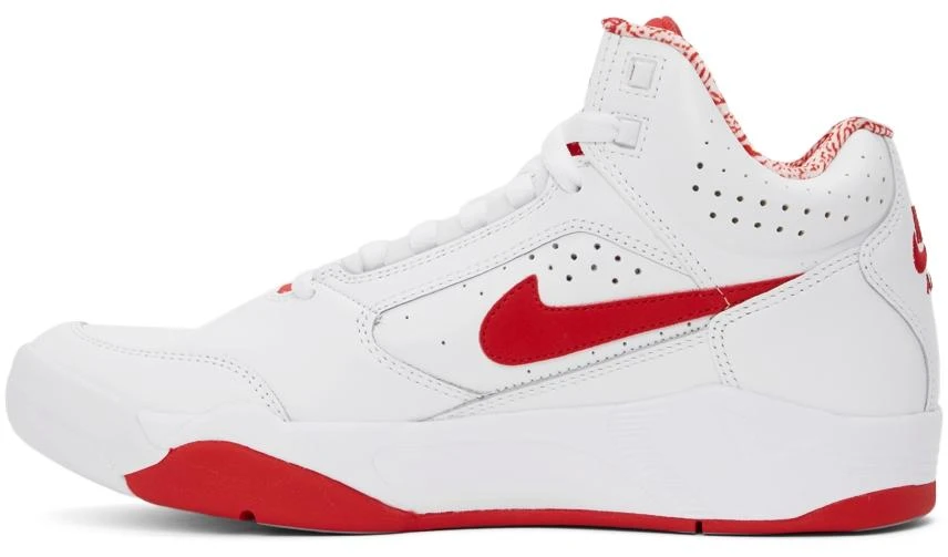 商品NIKE|White & Red Air Flight Lite Mid Sneakers,价格¥433,第3张图片详细描述